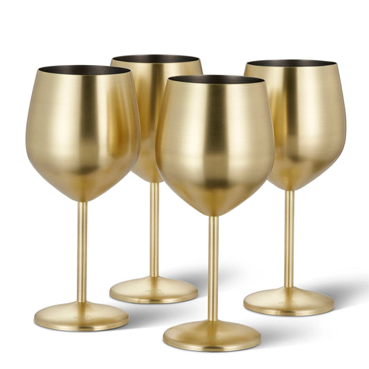 Matte Gold Wine Glass